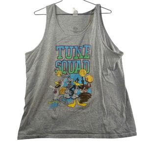 Space Jam Tune Squad Men Gray Graphic Tank Top Looney Tunes Bugs Bunny Large‎